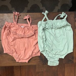 3-6 months Modern Moments girls rompers